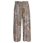 Paisley Flower Print Pants - Taupe S m
