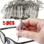 5-PIECE Precision Screwdriver Set With Keychain - Carbon Steel Eyeglass & Watch Repair Tools Internal Hex phillips round Heads P