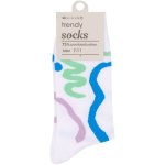 Clicks Trendy Socks White With Multi Curve 7-11