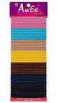Awex Hair Ties For Thick Curly Wavy Hair - 50 Mixed Color Elastics 4MM Thick 170MM Long No Metal Hair Bands For Women