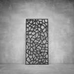 Laser Cut Screen - Design 101 - 2000 X 1000 X 20 Matt Black Indoor