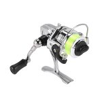 Ziaoou MINI 100 Pocket Spinning Fishing Reel Fishing Tackle Small Spinning Reel 4.3:1 Metal Wheel Pesca Small Reel Silver