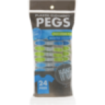 Soft Grip Plastic Clothing Pegs 24 Pack