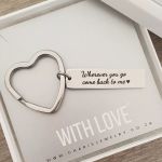 Lovara Personalized Message Keyring Stainless Steel Ready In 3 Days