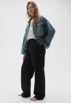 Curvy Fit Baggy High Jeans - Black
