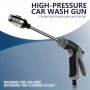 Ergonomic" High-Pressure Garden Hose Nozzle With Long Rod - Fit Ideal For Watering Plants & Household Cleaning