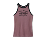 Women’s Stacked Bar & Shield Racerback Tank – Wistful Mauve