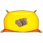 Puzhuain Waterproof Pet Playpen Mats Reusable Cage Liner Black Plastic Floor Mat For Small Animals Yellow 59X39 In 1 PC
