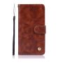Vintage Faux Leather Flip Case For Honor 10 Lite - Brown