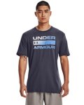 Men's Ua Team Issue Wordmark Short Sleeve - Tempered Steel XXL