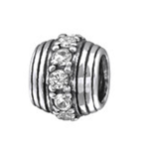 C1208-C5815 - 925 Sterling Silver Cz European Charm Bead