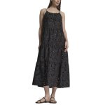 Long Pattern Dress -black