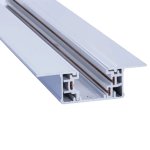 Recessed 3-WIRE Track Lighting Rail White Black 1M 1.5M 2M 3M - Black 3 Metre