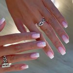 24PCS Long Square Press On Nails Nude Pink Gradient Glossy Artificial Nails With Jelly Tabs And Nail File Chic Ballet Fake Nails