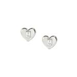 Silver Domina Heart Earrings