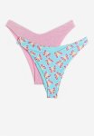 2-PACK Bikini Bottoms - Turquoise Butterflies