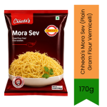's Mora Sev Plain Gram Flour Vermicelli 170G - Premium Pure Mild Crunchy Indian Namkeen For Tea Time & Daily Snacking Delivers