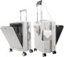 Aluminum Carry On Luggage Ice White