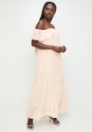 Ruffle Bardot Trapeze Maxi Dress - Neutral