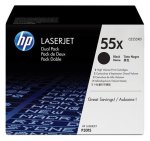 HP 55X Black Toner Cartridge Dual PACK-CE255XD