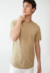 Cotton On Organic Longline T-Shirt - Gravel Stone