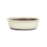 Japanese Shiro Glazed Oval Container - Small 240 L X 205 W X 70MM H