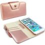 Tuff-Luv Alston Craig Ladies Magnetic Wallet Case For Iphone 6 PLUS/6S Plus Rose Gold Stripe
