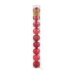 Red Christmas Baubles 9-PACK