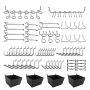 Pegboard Hooks Assortment With Pegboard Bins Peg Locks Metal Hanging Hook