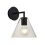 Trends Glass Wall Light Cone Black Gold Chrome - Satin Silver