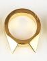 Women Men Safety Survival Ring Tool Self Defence Stainless Steel Finger Defense Ring Gold