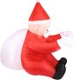 6.56FT Christmas Inflatable Hanging Santa Climbing Santa Outdoor