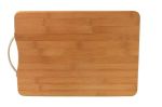 Bamboo Wooden Cutting Board Kitchen Tool With Stainless Steel Handle