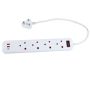 4-WAYS Multi Socket-outlets With USB & Type-c Port CM-3204