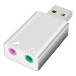 USB External Stereo Audio Converter - 3.5MM Headphone & Microphone Adapter