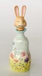 Ceramic Bottle With Bunny Head – Blue|floral – 28X9CM