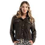 2-TEXTURED Hooded Corduroy Jacket - Bitter Choc Free