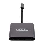 GIZZU 4K Dual HDMI USB 3.0 Type-c Hub With 100W Power