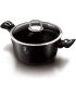 Black And Silver Collection Marble Coating Casserole Pot 24 Cm Size