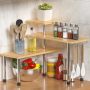Zhws Kitchen Countertop Organizer Spice Rack For Salt Bathroom Counter Organizer Over Sink For Makeup Skincare Adjustable 3-TIER Corner Counter She