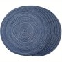 4PCS Round Woven Placemats - Durable Fabric Perfect For Dining & Kitchen Decor