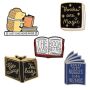 Cartoon Books Enamel Pins Magic Book Badges Cute Collar Brooch - 6 Piece