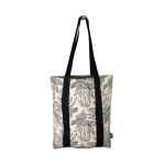 Small Line Protea Black Tote Bag