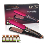 ENZOEN-2412 Titanium Hair Straightener + 5 Free Bottles Of Essence