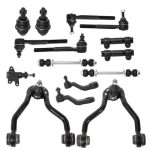 15PC Upper Control Arm Ball Joint Tierod Sway Bar Replacement For Chevrolet gmc K2500 K1500 1993-1995 Replacement For Surburbon