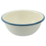 Ripple White Enamel Bowl 14CM