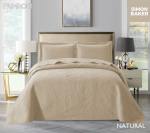 Simon Baker Primrose Quilted Bedspread Natural Various Sizes - Super King - 320CM X 270CM + 2 Pillowcases 50CM X 70CM + 5CM