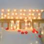 1PC Lighting Glowing Letters Light LED Battery Powered Letter Light For Bedroom Birthday Party Wedding Home Christmas Decoration Eid Al-adha Mubarak