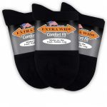 Extra Wide Athletic Quarter Socks - Superior Stretch Wide Foot & Ankle - 3 Pack Up To 6E Width Non-binding - Usa - Black