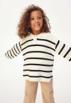 Rib-knit Polo Jumper - White